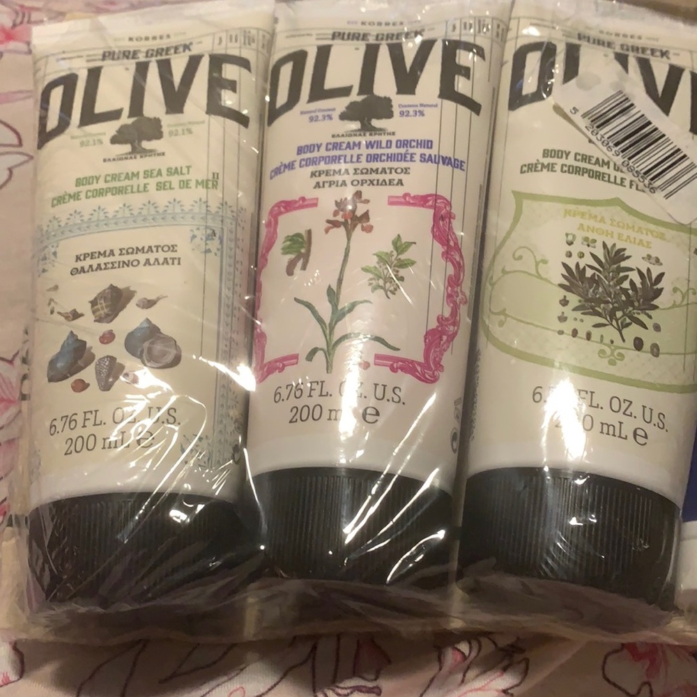 Korres pure Greek olive oil based body cream cream, Set of three